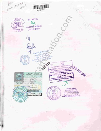 Marriage Certificate Attestation