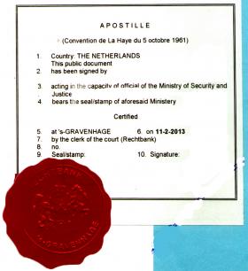 Netherlands Apostille