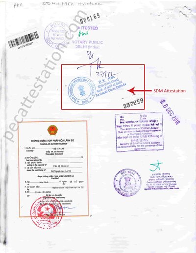 SDM Attestation for Birth Certificate